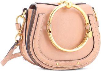 Chlo&eacute; Nile leren kleine crossbodytas - Beige