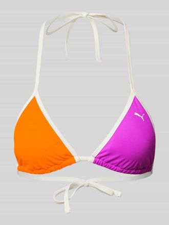 Puma Bikini-Oberteil mit Logo-Print in Pink, Gr&ouml;&szlig;e M