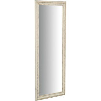 Biscottini International Espejo Espejo De Pared Y Espejo Colgante Vertical/horizontal L50xpr4xh140 Cm Acabado Blanco Antiguo