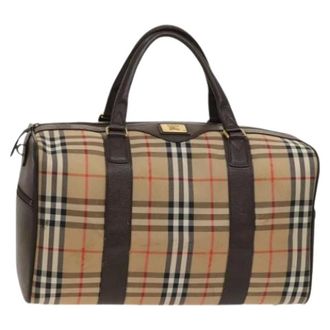 Burberry Pre-owned Weekend Bags, female, Beige, Size: ONE SIZE Pre-owned Boston Bag