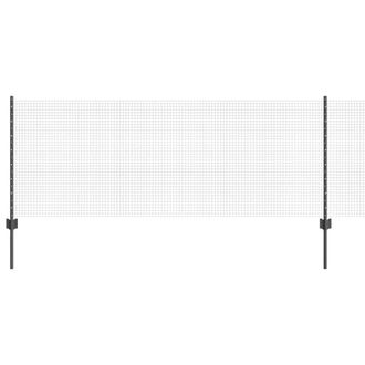 Berkfield Home Welded Wire Fence with 5 U Posts Grey 0.8x10 m Steel