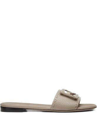 Fendi FF-motif sandals - Grey