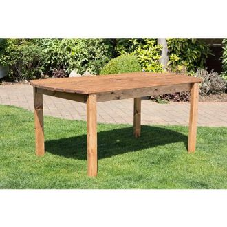 Charles Taylor Trading Charles Taylor - Six Seater Rectangular Table, Garden Furniture - W180 x D95 x H80 - Fully Assembled