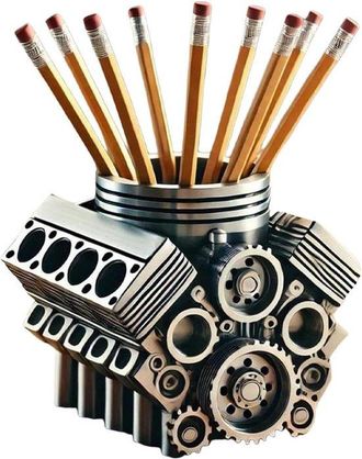 OEM Portal&aacute;pices Con Dise&ntilde;o De Motocicleta, Organizador De Escritorio, Decoraci&oacute;n De Escritorio, Dise&ntilde;o &Uacute;nico De Motocicleta, 8x10x8 Cm, Estilo A