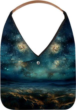 Generic Stars Nebula Reusable Lightweight Grocery Bags - Foldable Into Compact Pouch, Washable & Sturdy, Multipurpose for Shopping and Travel