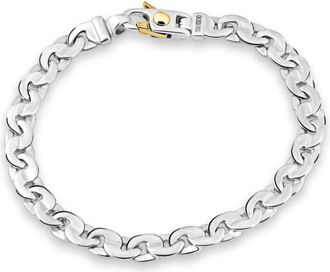 Pompeii3 Mens Solid 14k Gold (26grams) or Platinum (43gram) 7mm Link Bracelet