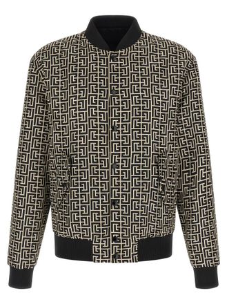 Balmain Black Reversible Bomber Jacket