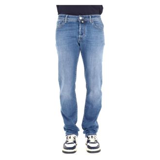 Jacob Cohen Straight Jeans, male, Blue, Size: W38 Nick Straight Jeans
