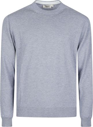 Altea Light Blue Crew Neck Cotton Sweater