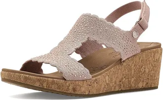 Skechers Arch Fit Beverlee 2.0 - My Fav Womens Wedge Shoes Rose : 7.5 B - Medium, Faux Leather