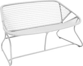 Fermob 2-seater outdoor sofa Sixties - White - Plastic material - Designer Frédéric Sofia