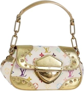 Louis Vuitton Pre-owned Monogram Multicolor Canvas Schoudertas - Dames - Vintage Handtas - Wit - ONE Size - Leer - Vintage