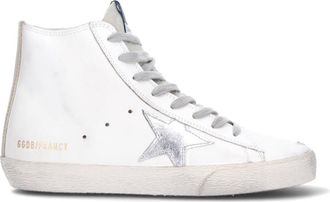 Golden Goose White Francy Distressed Calf Leather Sneakers