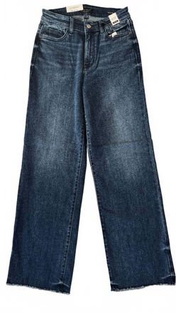 Judy Blue Womens Mid Rise Wide Leg Jeans In Blue