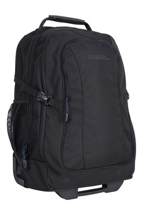 Mountain Warehouse Voyager Unisex Wheelie Rucksack with Concealed Straps Everyday Backpack Black