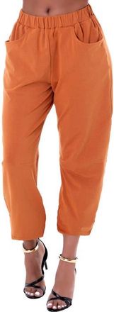 Dai Moda Crop Barrel Leg Pants in Sugar Daddy at Nordstrom, Size Xx-Large