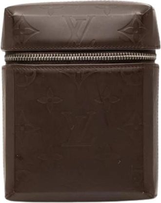 Louis Vuitton Pre-owned Mini Pouch - Dames - Vintage Mini Tas - Bruin - ONE Size - Leer - Vintage