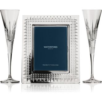 Waterford Lismore Diamond Crystal Picture Frame & Flutes Set at Nordstrom