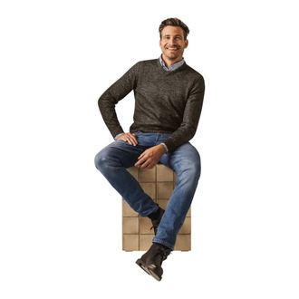 State of Art Heren, Truien, Bruin, Maat: 2XL Katoen