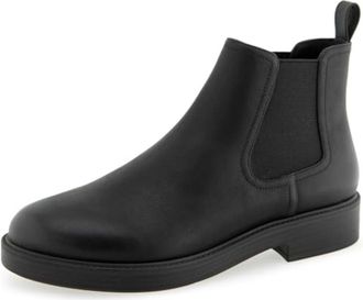 Aerosoles Womens Aerosoles Poshan Boots Black Leather Round Toe Ankle Chelsea ZAP1412