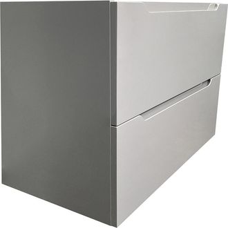 Vente-Unique Mueble de ba&ntilde;o suspendido - Gris - 80 cm - STEFANIE