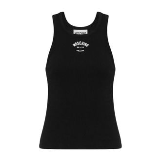 Moschino Sleeveless Tops, female, Black, Size: XS Top