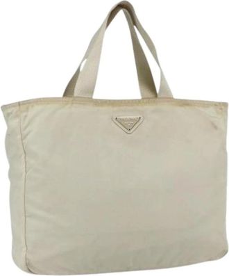 Prada Pre-owned Tote Bags, female, Beige, Size: ONE SIZE Pre-owned Vintage Tote Bag