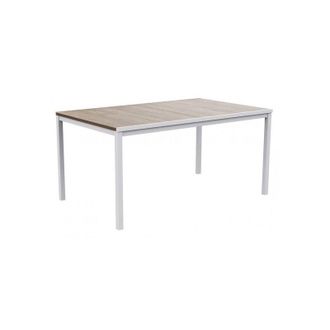 Keter Tavolo Fisso da Giardino Keter Porto 160 cm Effetto Legno Struttura Bianco - K261198K400KK