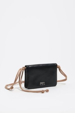 Bimba & Lola Small Leather Flap Purse in Black at Nordstrom