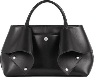 Toteme Mercer Leren Tote - Dames - Handtassen - Zwart - ONE Size - Leer - Tassen