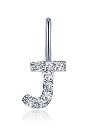 Lafonn Letter Charm Pendant in Silver J at Nordstrom