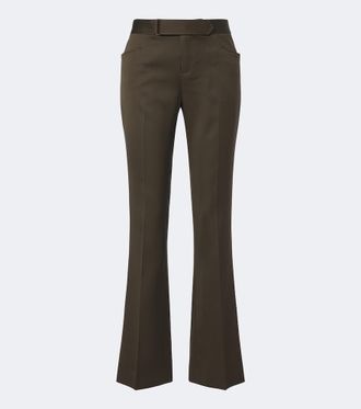 Balmain Pantalones rectos de lana virgen