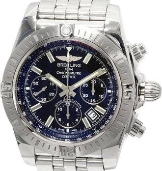 Breitling Pre-owned Black Dial Chronomat Horloge Ab 0115 - Heren - Vintage Horloges - Blauw - ONE Size - Vintage