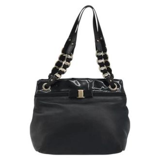 Ferragamo Pre-owned Shoulder Bag - Dames - Pre-owned - Zwart - Maat: ONE Size Leer