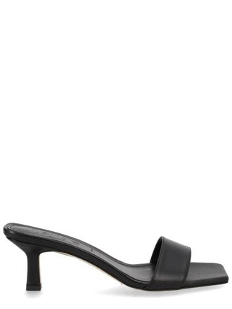 Aeyde Gilly Black Kitten Heel Sandals