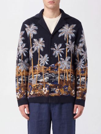 Alanui Cardigan Diamond Head in misto lana con stampa grafica