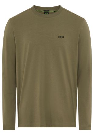 Boss Green by Hugo Boss Langarmshirt BOSS GREEN Tee Long, Herren, Gr. XXL, schwarz beige257, Single Jersey, Obermaterial: 95% Baumwolle, 5% Elasthan, regular fit, Rundhals, e