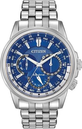 Citizen Calendrier Bracelet Watch, 44mm in Silver-Tone at Nordstrom