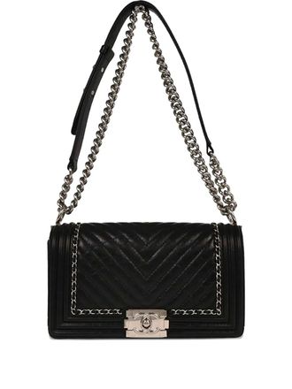 Chanel 2017-2018 calfskin shoulder bag - women - CALFSKIN - One Size - Black