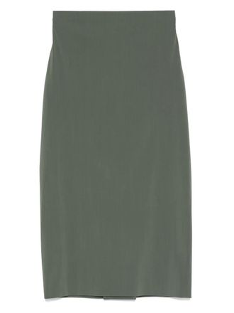 Alberta Ferretti ribbed-knit skirt - Grey