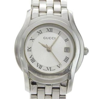 Gucci Pre-owned Stainless Steel Quartz 5500L - Dames - Vintage Horloges - Grijs - ONE Size - Vintage