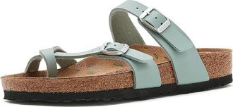 Birkenstock Mayari - Printed Footbed Womens Dress Sandals Pure Sage : EU 42 (US Womens 11-11.5) Regular, Faux Leather