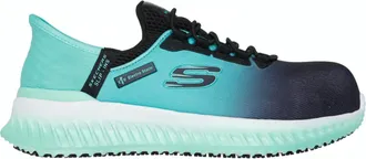 Skechers Womens Work Tilido Slip-Ins Shoes In Black/teal