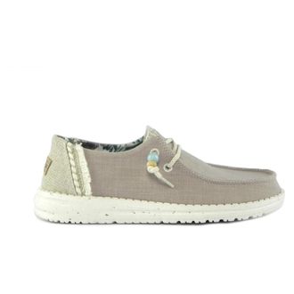 Hey Dude Wendy Natural - Dames - Veterschoenen - Roze - 41 EU - Katoen - Schoenen