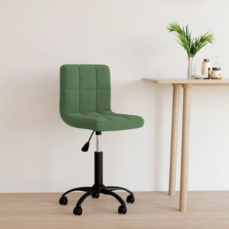 vidaXL Silla De Oficina Giratoria De Terciopelo Verde Oscuro Vidaxl