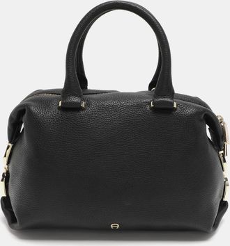 Aigner Black Leather Satchel