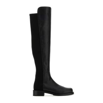 Stuart Weitzman Over-knee Boots, female, Black, Size: 11 US Black Nappa Leather and Fabric 5050 Boots