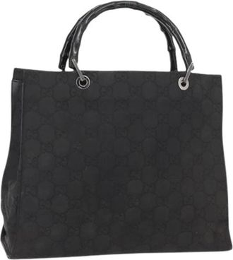 Gucci Pre-owned Handbags, female, Black, Size: ONE SIZE Pre-owned Nylon Handbag