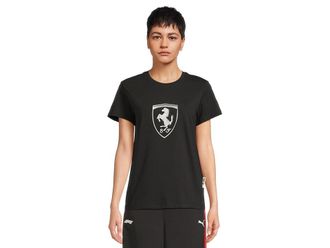 Puma Scuderia Ferrari Tonal Shield T-shirt Womens Clothing Puma Black : XL, Cotton