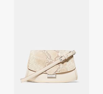 Kate Spade New York Womens Ali Snake Mini Crossbody Bag in Beige | Leather Animations